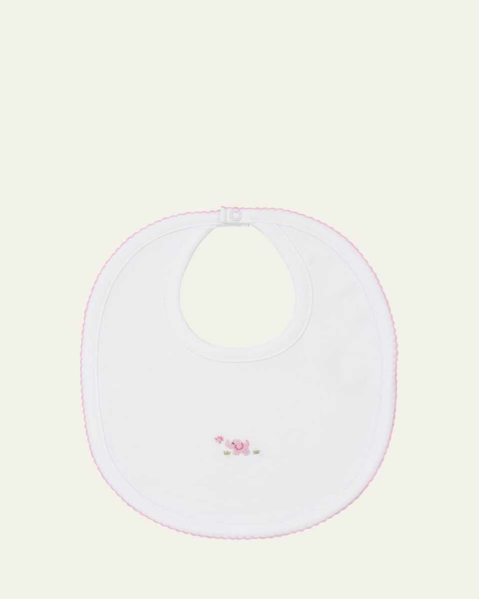Girl's Premier Elephant Empire Embroidered Bib